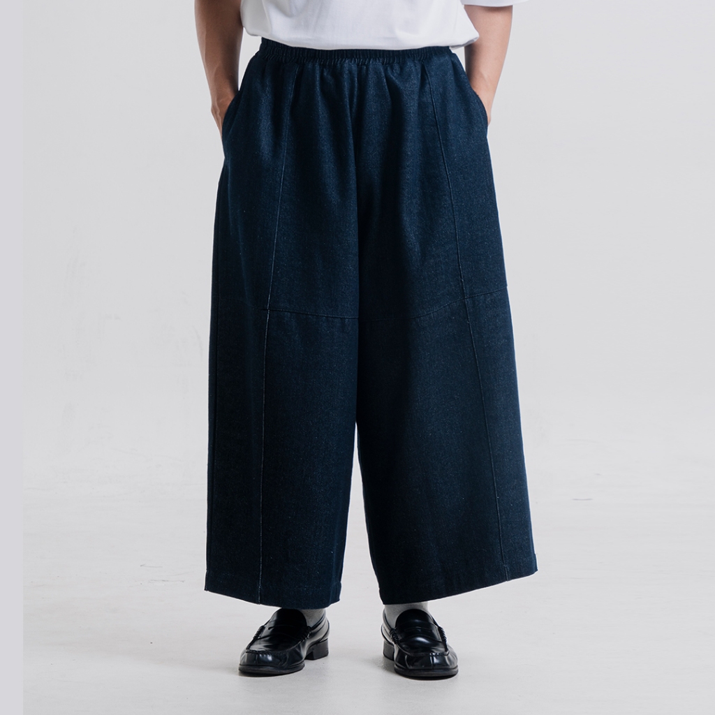 Barrel Denim Pant Blue - Butter - Celana Barrel Denim Biru Tua