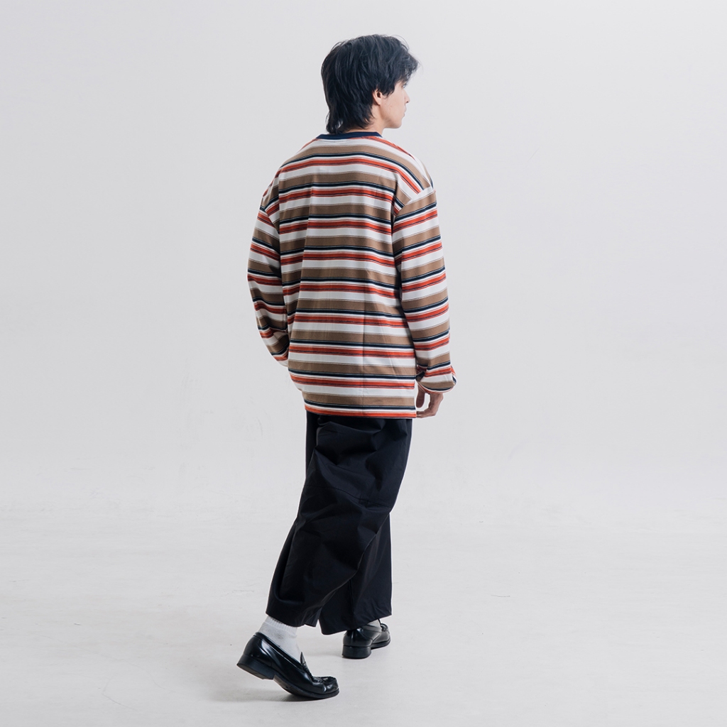 Tshirt Longsleeve Stripped - Head LS - Kaos Motif Garis Lengan Panjang - Image 4