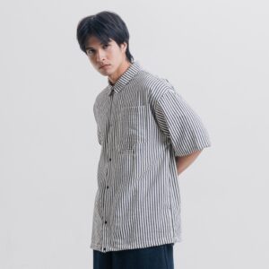 Alternative view of Shirt Oversized Stripped Crinckle - Toki - Elatedforhim