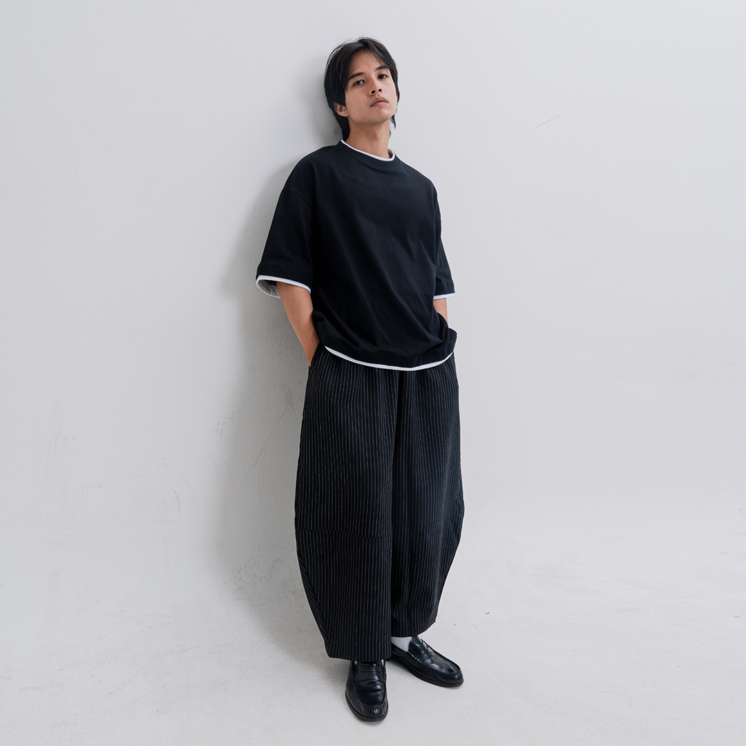 Tshirt Double Rib Oversized Black - Coste - Kaos Double RIB Oversized Hitam - Image 5
