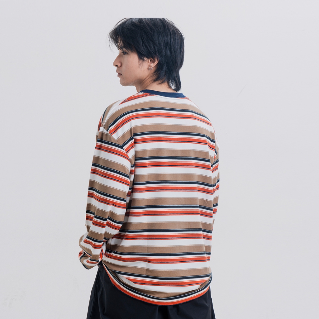 Tshirt Longsleeve Stripped - Head LS - Kaos Motif Garis Lengan Panjang - Image 2