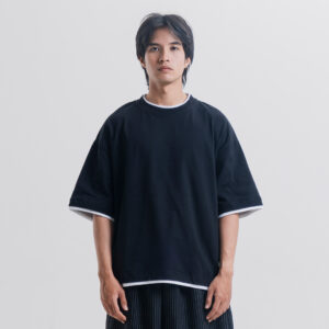 Tshirt Double Rib Oversized Black - Coste - Kaos Double RIB Oversized Hitam