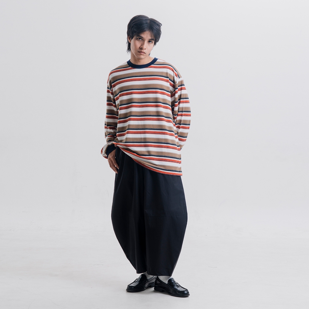 Tshirt Longsleeve Stripped - Head LS - Kaos Motif Garis Lengan Panjang - Image 3