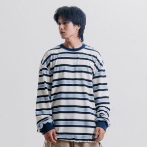 Tshirt Longsleeve Stripped - Zigi LS - Kaos Motif Garis Lengan Panjang