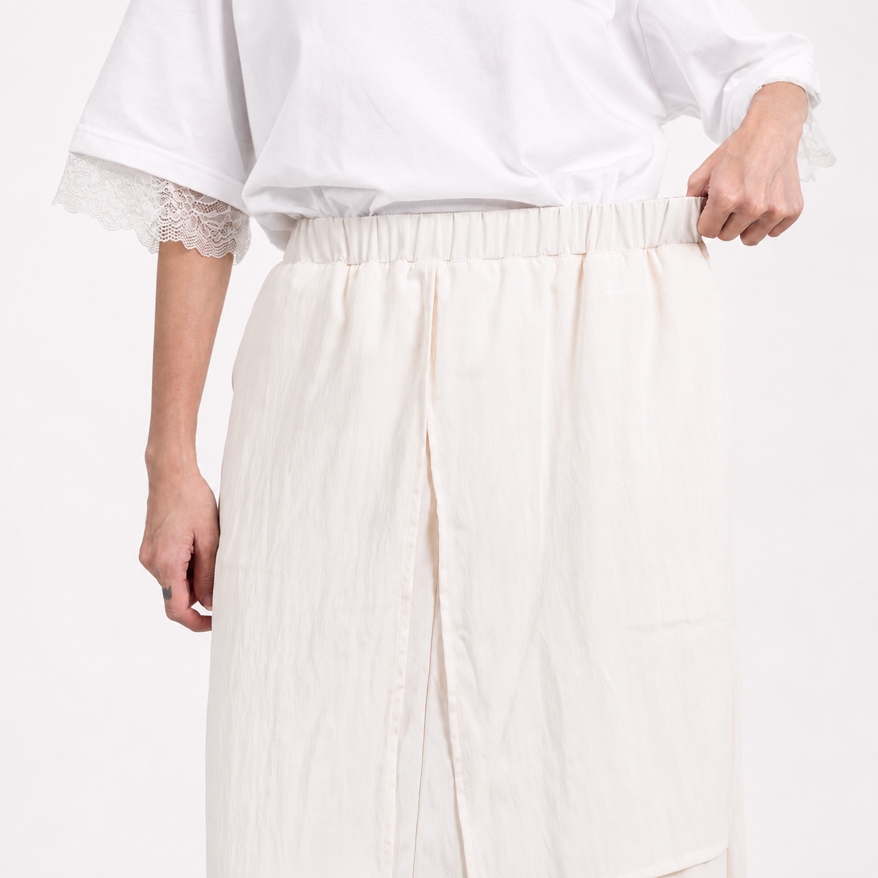 Off White Layered Skirt - Mugi - Rok Layer Off White - Elated by Her - Image 4