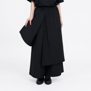 Alternative view of Black Layered Pant - Ava - Celana Layer Hitam - Elated by Her