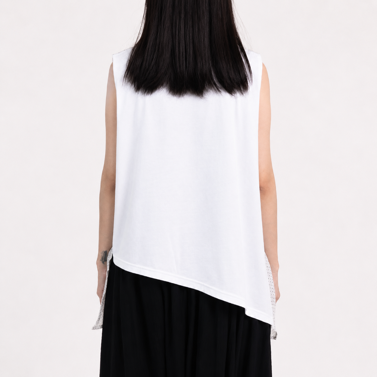 Atasan Wanita Hitam Polkadot Sleeveless Asymmetric - Slowday - Elatedbyher - Image 7