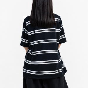 Alternative view of Stripped Top Black - Shiro Line - T-shirt Motif Garis - Elated by Her