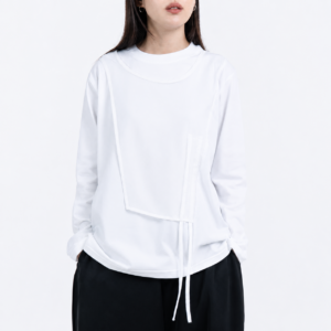 Atasan Layer katun Asimetris Lengan Panjang Hitam - Hitaru - Long Sleeve Top Assymetric Black