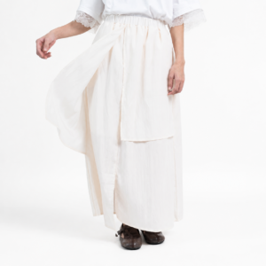Off White Layered Skirt - Mugi - Rok Layer Off White - Elated by Her