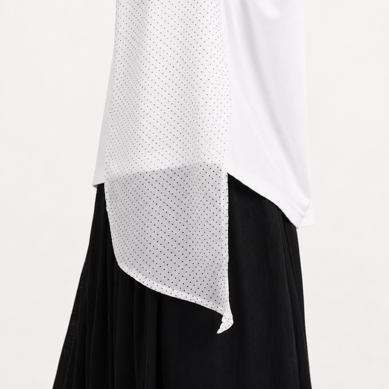 Atasan Wanita Hitam Polkadot Sleeveless Asymmetric - Slowday - Elatedbyher - Image 8